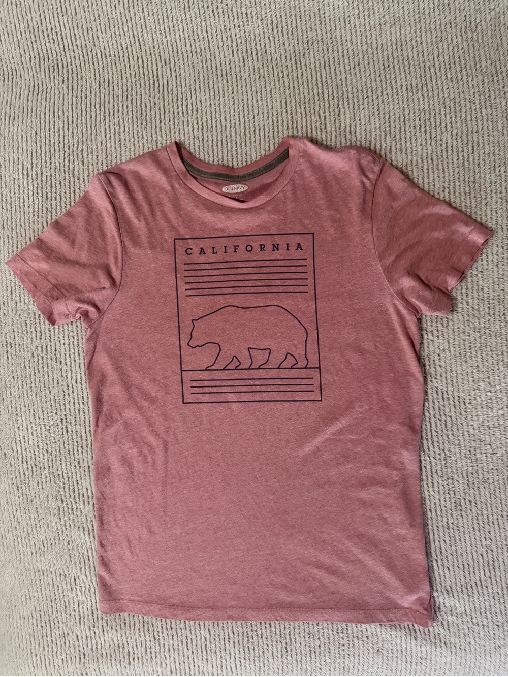 Old Navy Men's California Bear Graphic Tee - Dusty Rose